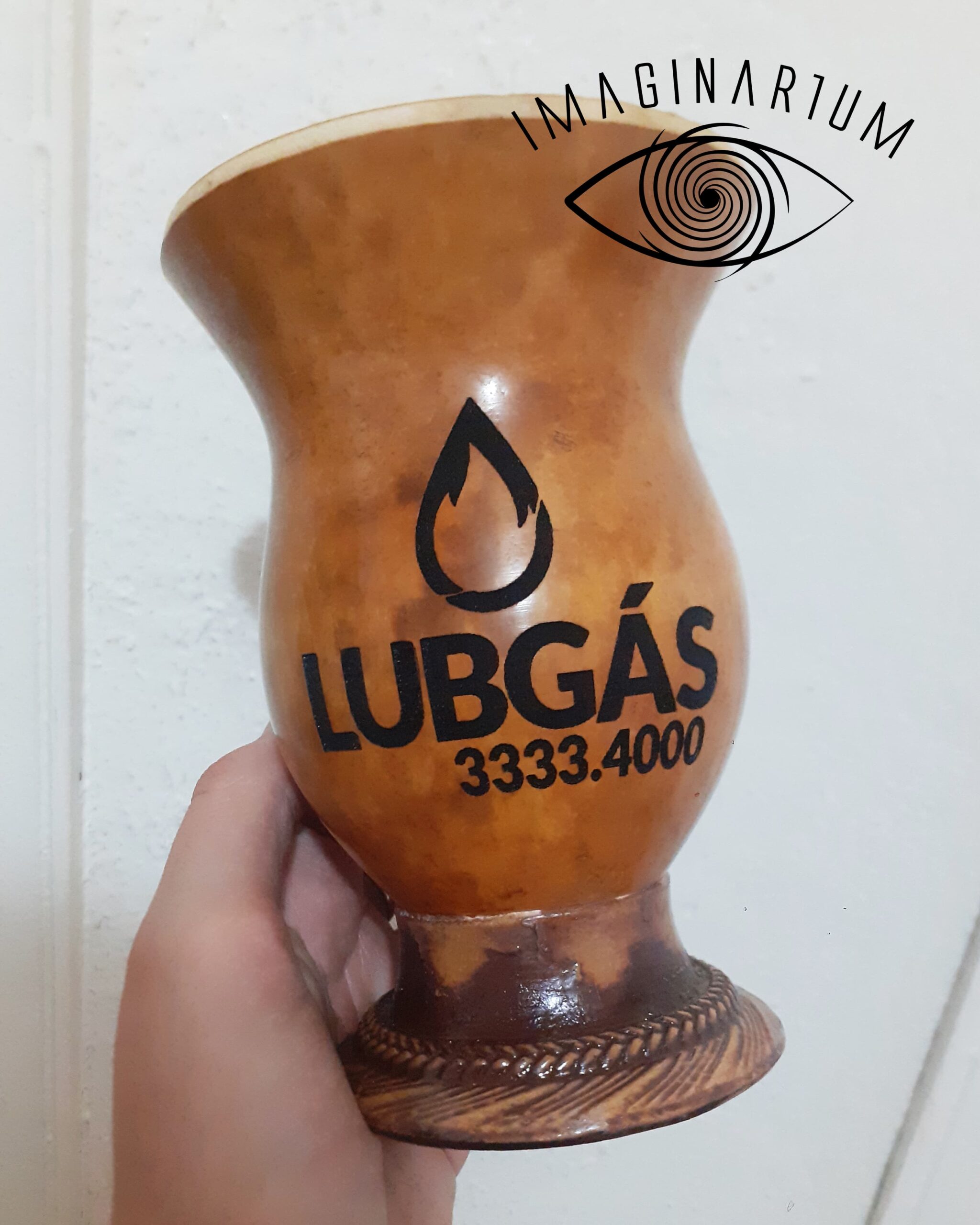 Cuia de chimarrão personalizada com logo modelo 30