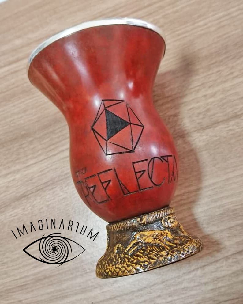 Cuia de chimarrão personalizada com logo modelo 15