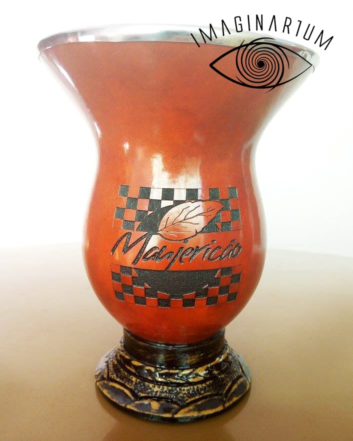 Cuia de chimarrão personalizada com logo modelo 07