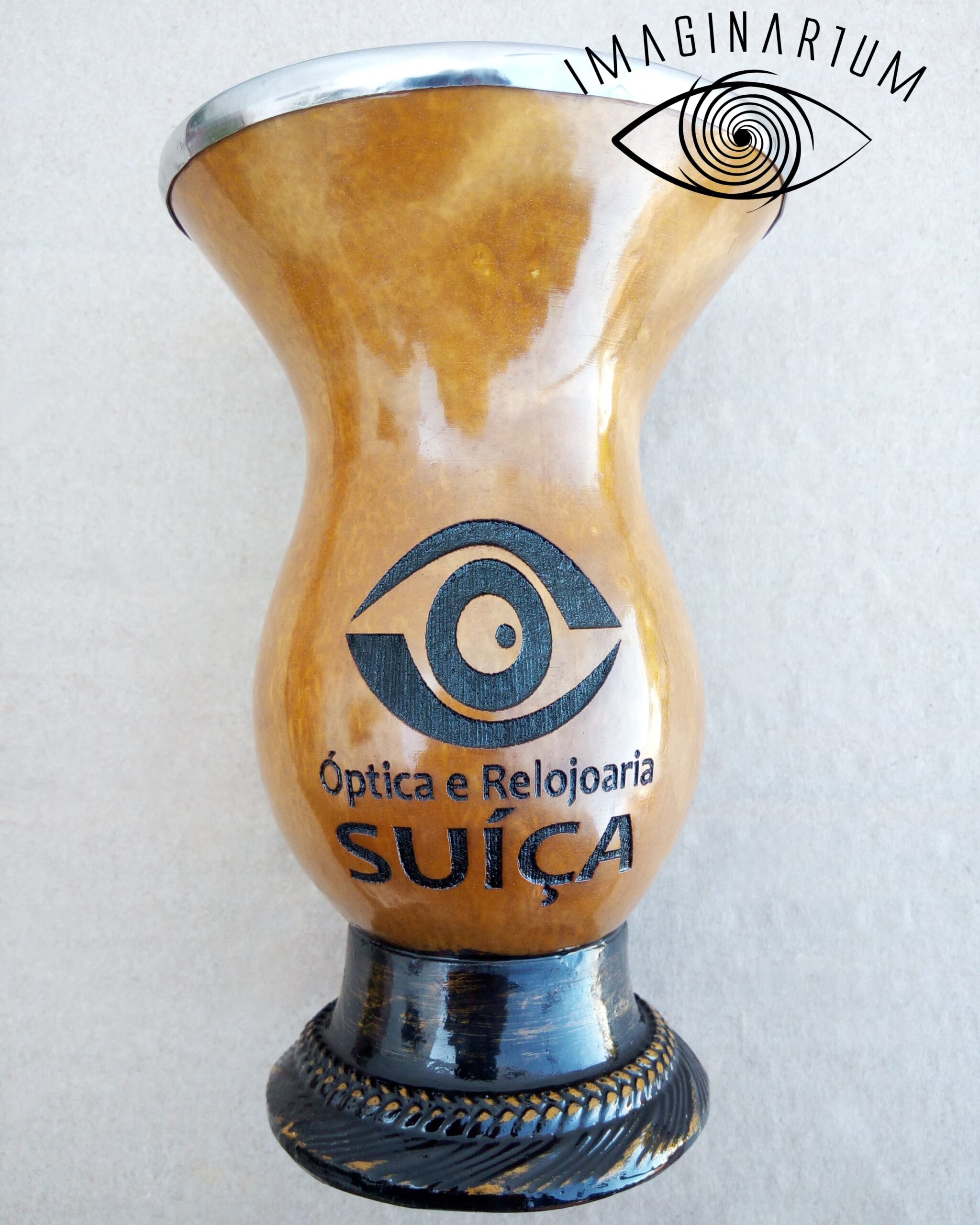 Cuia de chimarrão personalizada com logo modelo 31
