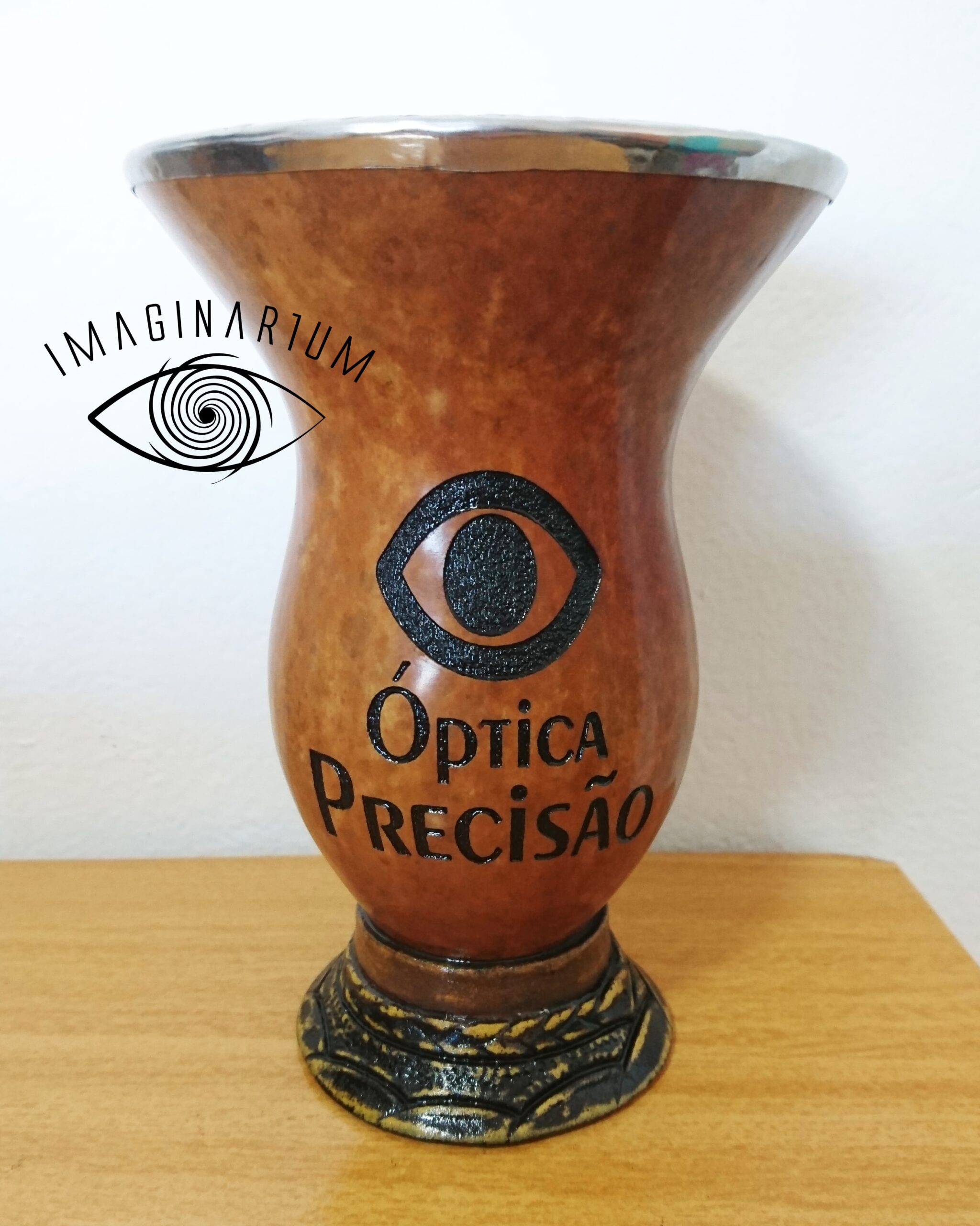 Cuia de chimarrão personalizada com logo modelo 26